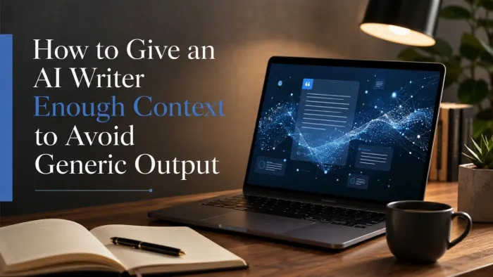 How to Give an AI Writer Enough Context to Avoid Generic Output