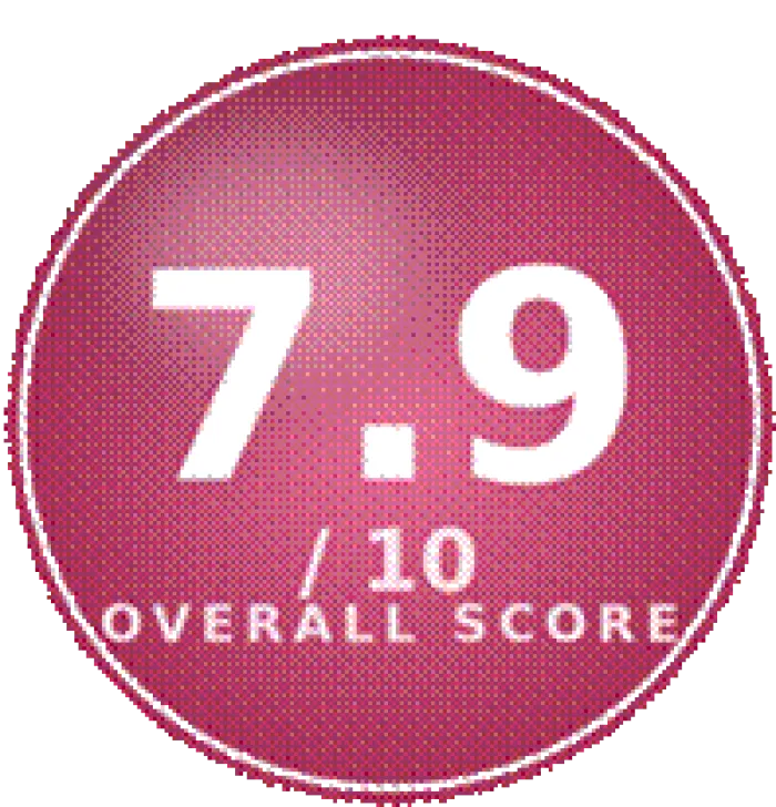 Title: Overall score 7.9 out of 10 - Description: Frosting AI overall score badge