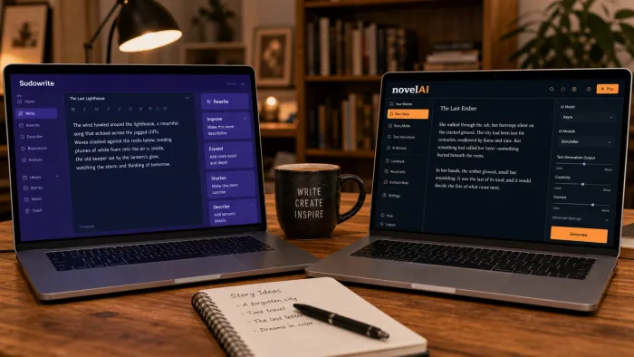 Sudowrite vs NovelAI: The Honest 2026 Comparison Fiction Writers Need